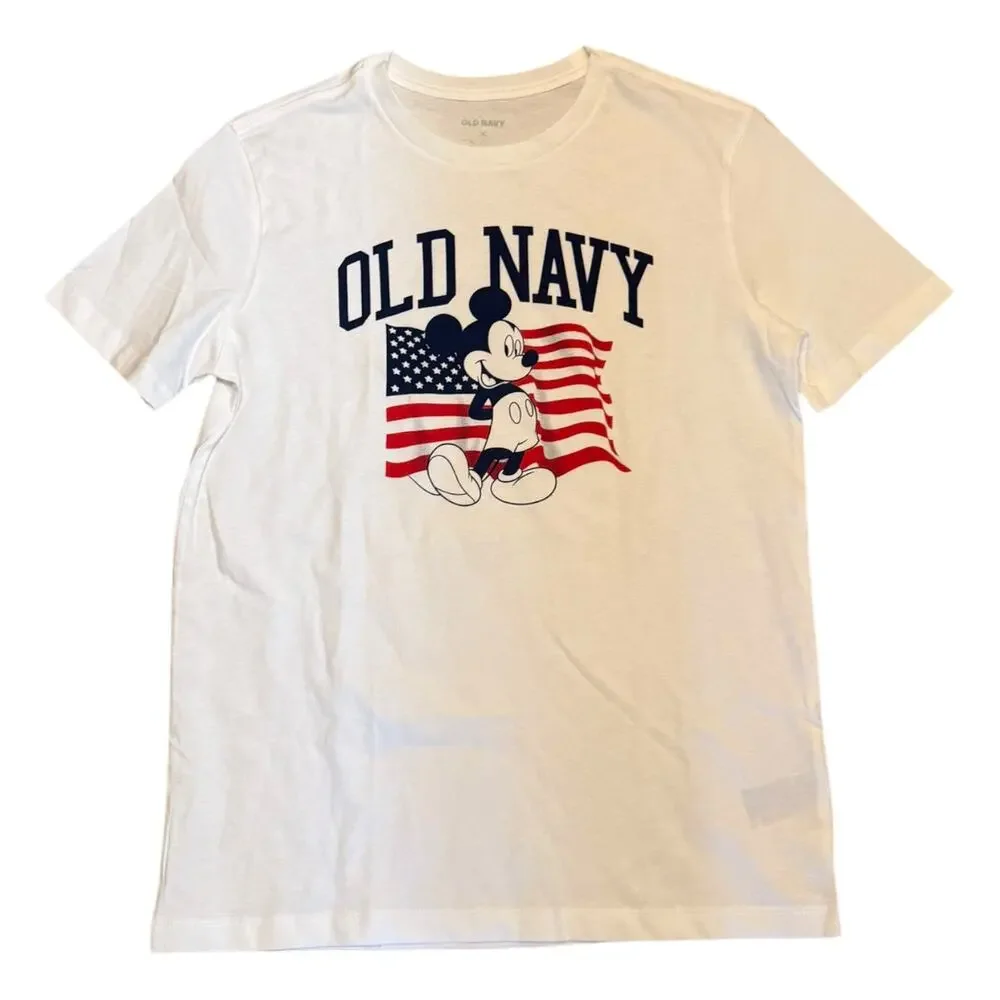 Old Navy X Disney Mickey Mouse With American Flag Size XL 14/16 NWOT